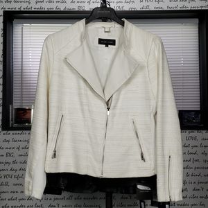 💥NEW💥 Woman's XL Black Rivet White/Tan Jacket